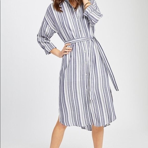 Gentle Fawn Celine Dress Taupe Stripe‎ Medium - Picture 7 of 9